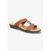 Wide Width Women's Talia Sandals by Easy Street in Tan (Size 7 1/2 W)