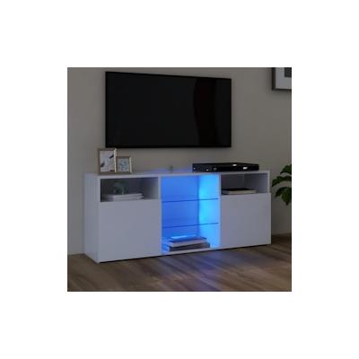 vidaXL TV-Schrank mit LED-Leuchten Weiß 120x30x50 cm