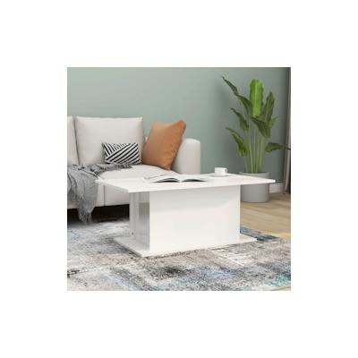 vidaXL Couchtisch Hochglanz-Weiß 102x55,5x40 cm Holzwerkstoff