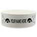 White Iowa Hawkeyes 20oz. Personalized Pet Bowl