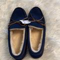 J. Crew Shoes | J.Crew Man Moccasin Slippers Navy Blue Brand New With Tag Size 11 Leather Upper | Color: Blue | Size: 11