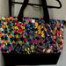 Lularoe Bags | Brand New Never Used Lularoe Multicolored Large Tote Bag And Free Matching Scarf | Color: Black | Size: Handle:11”L. Bag:14”Hx20”Wx7”D