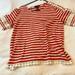 J. Crew Tops | Jcrew Top - Size S | Color: Red/White | Size: S