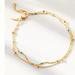 Anthropologie Jewelry | Delicate Jeweled Double-Chain Bracelet | Color: Black/Blue | Size: Os