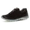 Keilsneaker GABOR ROLLINGSOFT, Damen, Gr. 40, schwarz, Nubukleder, sportlich, Schuhe Sneaker, mit Logoschriftzug an der Ferse, Freizeitschuh, Halbschuh, Schnürschuh