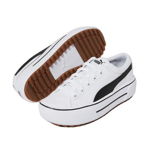 „Sneaker PUMA „“Kaia Platform Sneakers Damen““ Gr. 42.5, bunt (white black gum beige) Schuhe Sneaker“