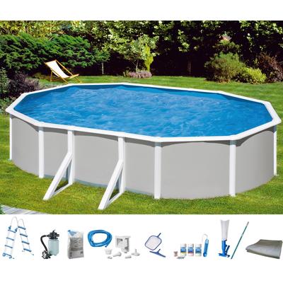 Ovalpool MY POOL BWT "BELIZE 4", grau (grau, weiß), B:300cm H:132cm L:500cm, Schwimmbecken, Höhe 132 cm, in verschiedenen Größen erhältlich Image