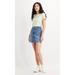 Levi's Skirts | Levi’s Deconstructed Mini Skirt Raw Hem Button Fly Denim High Waist Light Wash | Color: Blue | Size: S