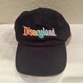 Disney Accessories | Disney Blue Rainbow Embroidered Disneyland Adjustable Baseball Cap | Color: Blue/Red/White | Size: Os