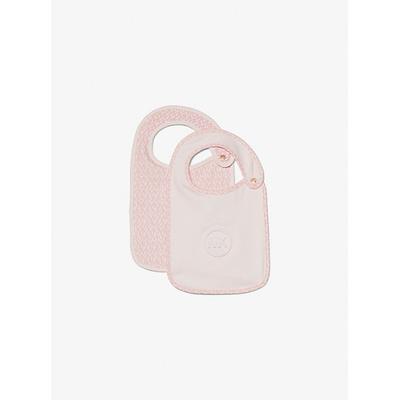 Michael Kors 2-Pack Logo Cotton Baby Bibs Pink One Size