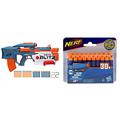 Hasbro Elite 2.0 Motoblitz Blaster CS-10 10 Darts motorisiert, Airblitz 6 Darts auf einmal, Ladegerät, 22 Elite Darts, Mehrfarbig & Hasbro A0351 N-Strike Elite 30er Dart Nachfüllpack