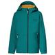 VAUDE Softshell Jacke Kids Rondane IV in grün hochwertige Outdoorjacke, wind- und wasserabweisende Regenjacke mit Kapuze, Klimaschonende Regenjacke Kinder