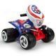 INJUSA - Wrestler Spidey Electric Quad, For Children Aged 1-3, 6V Battery, Wide and Stable Wheels, Accelerator Pedal, 3 km/h, Blue