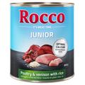 6x800g Junior volaille, gibier, riz Rocco - Nourriture pour chien