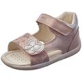 Geox Baby Girls Sandal Tapuz Baby Girl First Steps, Lt Rose Silver, 6 UK Child