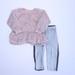 Pre-owned Betsey Johnson | Tahari Girls Pink | Gray Apparel Sets size: 12 Months