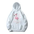 Sweats à capuche College flamants roses pour filles sweat à capuche décontracté unisexe amour et