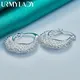 URMYLADY-Boucles d'oreilles lune creuse en argent regardé 925 pour femme clips d'oreille mariage