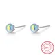 Boucles d'oreilles boule de cristaux colorés en argent Sterling 925 jolies boucles d'oreilles à vis