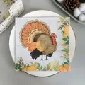 Serviettes de Découpage en Papier pour Thanksgiving Citrouille de Dinde pour Décorations de ix