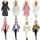 NK-Manteau en coton à la mode pour Barbie beurre veste d'hiver robe vêtements longs manteau de