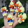 6 pièces Animal marionnette à main canard famille marionnette à doigt en peluche jouets pour enfants