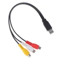 Convertisseur de câble vidéo AV USB vers RCA 1 pièce cordon de télévision prise mâle vers 3 RCA
