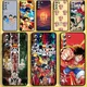 Coque de téléphone motif dessin animé D-Luffy Ones Pieces étui noir pour Samsung S8 S9 S10 S20 S21