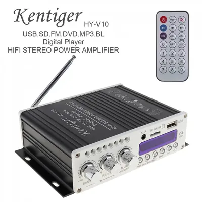 Kentiger HY-V10 20W x 2 2CH HI-FI Bluetooth-compatible Voiture Audio Puissance Amplificateur FM