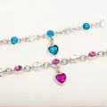 Pendentif coeur en biscuits plaqué argent pour femme bracelets AgBOOKS cercle en cristal 6