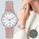 Montre à Quartz lumineuse pour femmes Simple numérique rétro cuir givré petite fraîche