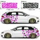 Autocollants latéraux de voiture triangles tatouage de voiture look camouflage coloré 250 pièces