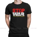 T-shirt col rond homme classique et surdimensionné en coton coupe Grunge Stop the Wars No War