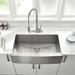 Pdpbath 33" L x 22" W Farmhouse Kitchen Sink w/ Accessories 10.0 H x 33.0 W x 22.0 D in grayStainless Steel in ‎silver | Wayfair PD21SFPD322BN