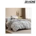 SR-HOME Duvet Cover Queen Size - Striped Duvet Cover Queen 3 Pieces Microfiber in Gray | Wayfair SR-HOME844975b