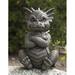 Trinx Whimsical Garden Dragon Folding His Arms w/ Angry Face Figurine 10.25" H Cute Grumpy Baby Dragon Faux Stone Resin Finish Dungeons | Wayfair