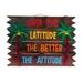 Hand Painted Wooden Lower The Latitude Wall Art Sign