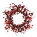 Plum Blossom Artificial Spring Floral Wreath, 24-Inch, Unlit