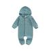 AMILIEe Newborn Baby Boy Girl Romper Hooded Outfit Clothes Waffle Cotton Button Jumpsuits