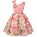 Dyfzdhu Flower Girl Dress Toddler Children Girls Pretty Bowknot Wedding Bridesmaid Birthday Party Princess Dresses