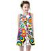 Dyfzdhu Summer Girls Dresses Toddler Girls Trendy Graphic Printed Tank Dress Beach Boho Shift Sundress