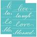 2pcs Words Pattern Silk Screen Stencils Live/Laugh/Love/Blessed Self-Adhesive Silk Screen Mesh Transfers Reusable Silk Screen Printing Stencils for Printing on Wood Fabric Bags - 5.5x7.7inch
