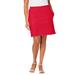 Plus Size Women's Everyday Stretch Cotton Skort by Jessica London in Vivid Red (Size 3X)
