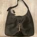 Coach Bags | Coach Genuine Black Leather Hobo Bag. Euc | Color: Black/Green | Size: 12/9