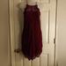 Free People Dresses | Intimately Free People Sz S Small She's Got It Lace Halter Dress Burgundy | Color: Purple/Red | Size: S