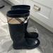 Burberry Shoes | Burberry Rain Boots Size 7 | Color: Black/Cream | Size: 7