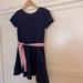 Ralph Lauren Dresses | Beautiful Dark Blue Ralph Lauren Girls Dress Size M , 8-12 With Ribbon Belt . | Color: Blue | Size: Mg