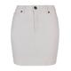Jerseyrock URBAN CLASSICS "Urban Classics Damen Ladies Organic Stretch Denim Mini Skirt" Gr. 30, weiß (offwhite raw) Damen Röcke