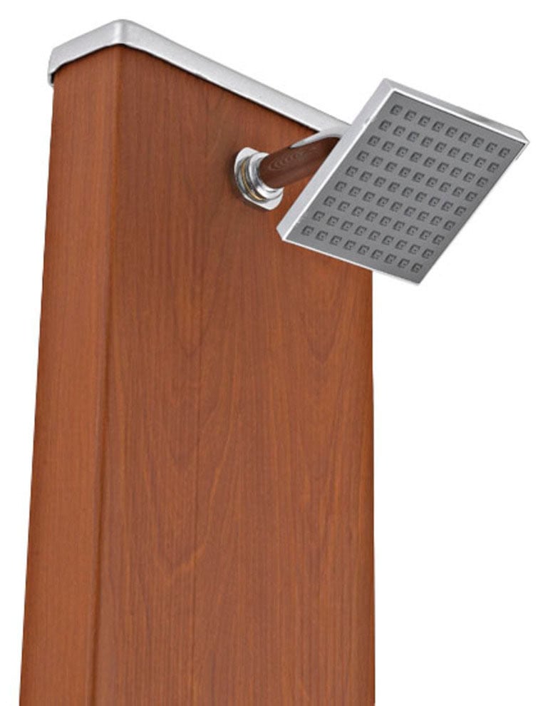 Solardusche GRE, braun, B:20cm H:225cm L:65cm, Aluminium, Outdoorduschen, in Holzoptik, Höhe: 225 cm, 32 Liter Tank