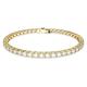 Swarovski Matrix Tennis Bracelet, White Round-Cut Crystals in a Gold-Tone Plated Setting, from the Matrix Collection, Size M